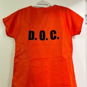 PRISONER COSTUME! EUC! Size adult S/M